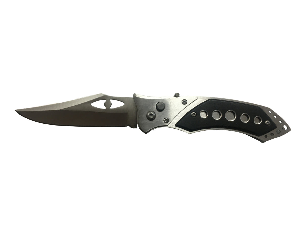Cuchillo automático gris y negro - Hoja de 9 cm