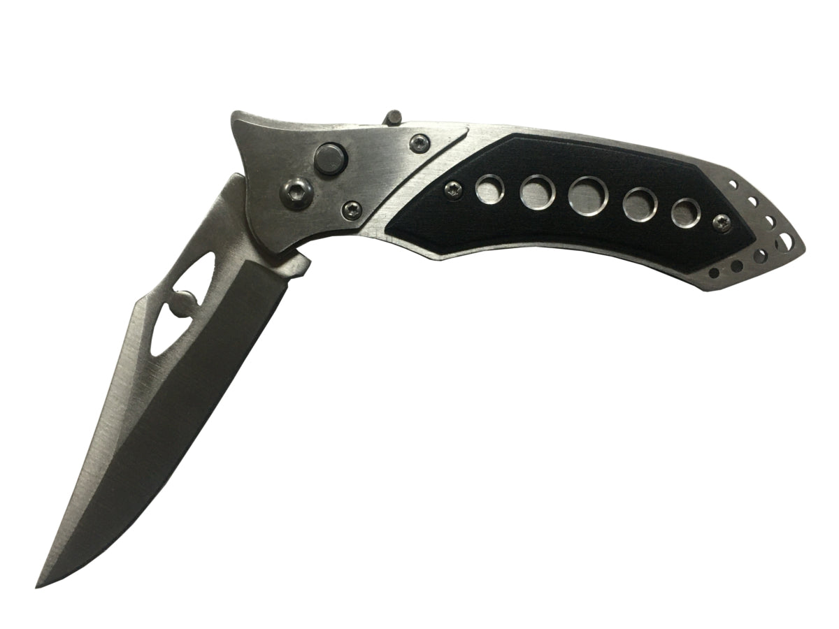 Cuchillo automático gris y negro - Hoja de 9 cm