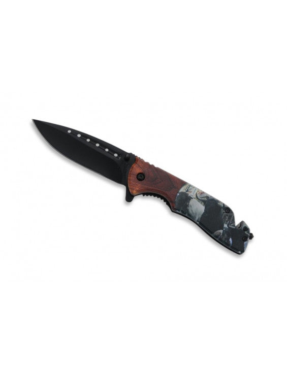 Cuchillo Toro de Camarga con cortador de cinturón hoja de 9 cm