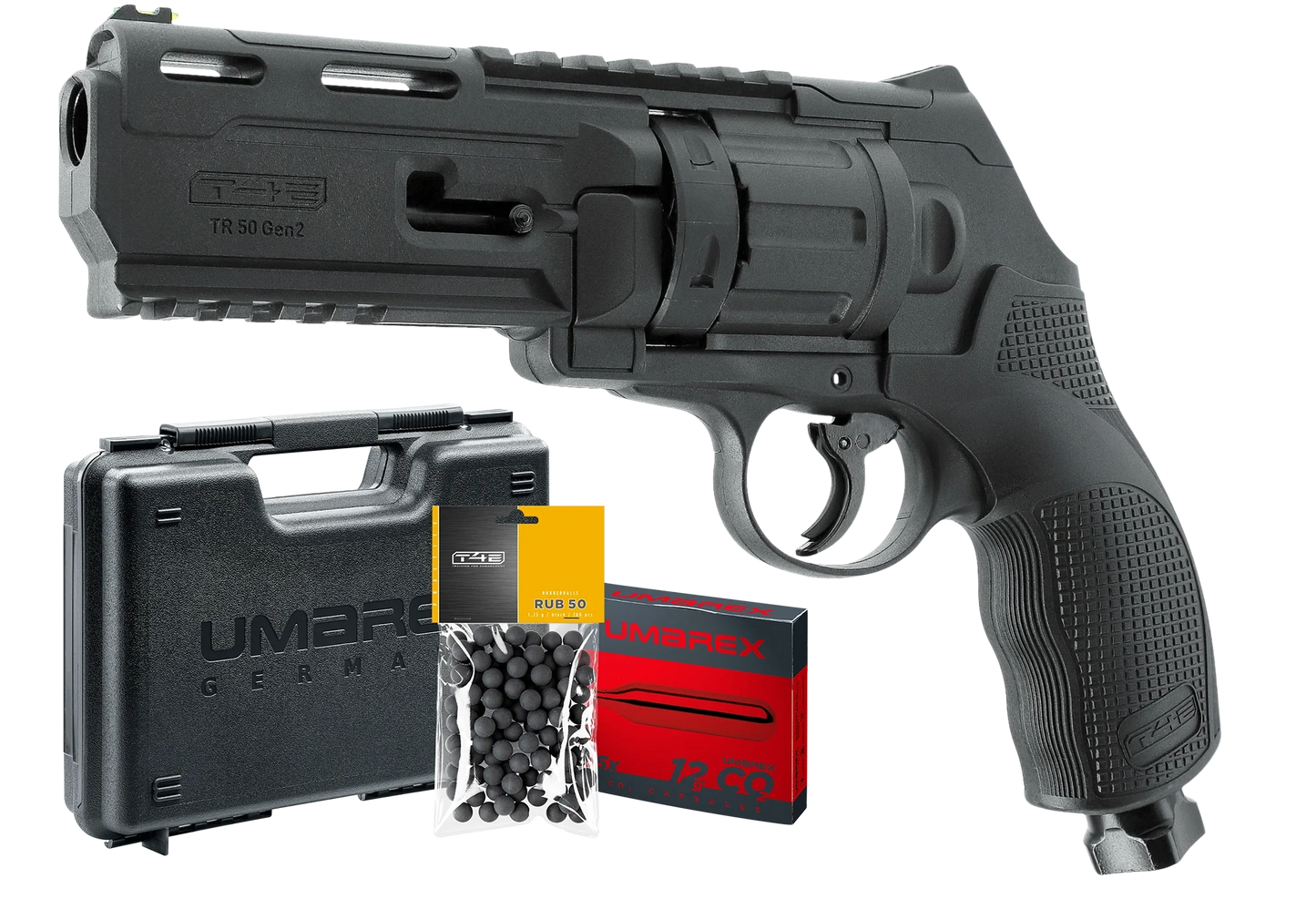 PAQUETE LISTO PARA DISPARAR T4E TR50 GEN.2 CAL 50 - 7.5 J (100 BOLAS, 5 CO2, ESTUCHE)