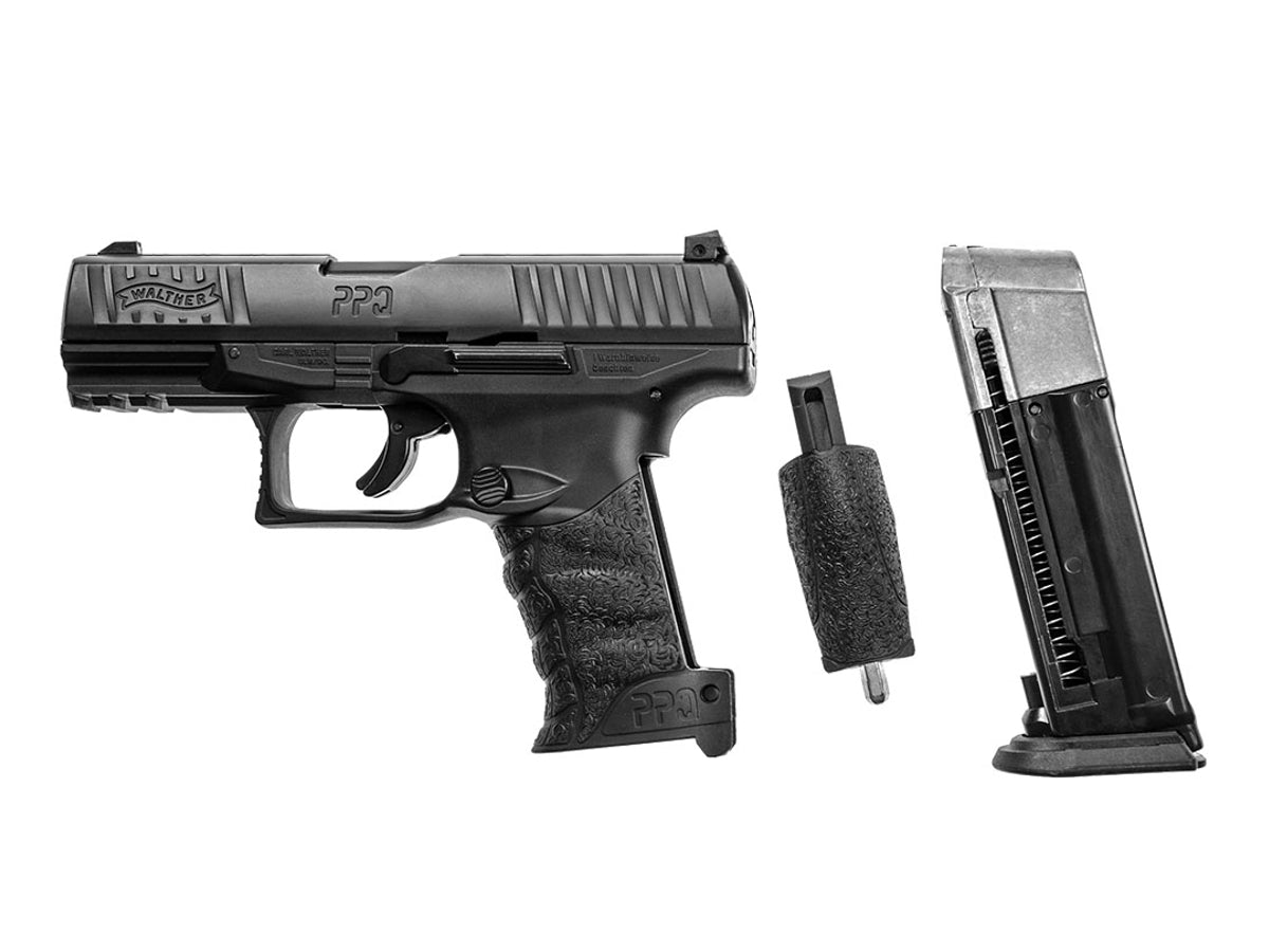 Pistola de defensa T4E Walther PPQ M2 negra, calibre 43, calibre 7.5J