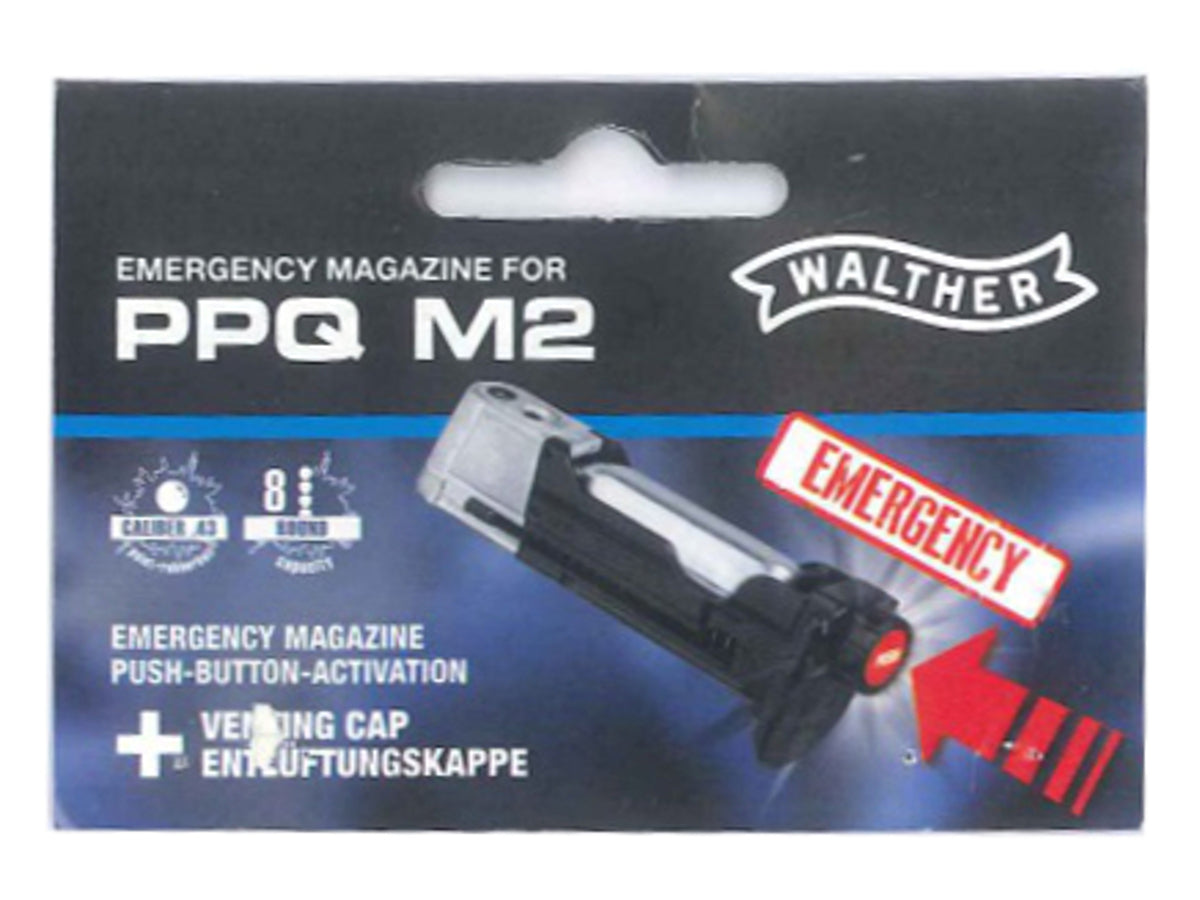 Pistola de defensa T4E Walther PPQ M2 negra, calibre 43, calibre 7.5J