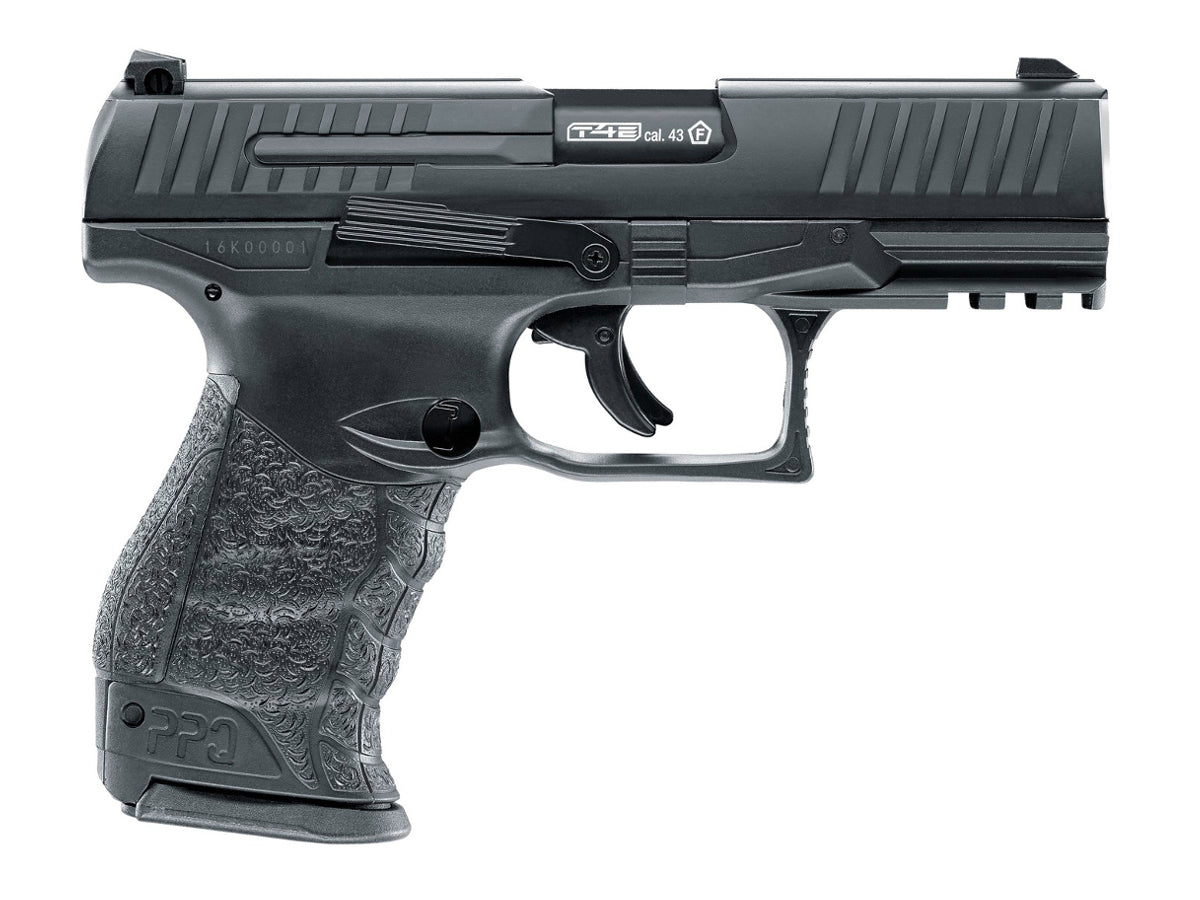 Pistola de defensa T4E Walther PPQ M2 negra, calibre 43, calibre 7.5J