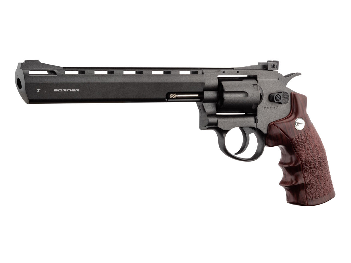 Revólver Borner Super Sport 703 8'' 4.5 mm bb Negro CO2 Full Metal 3J