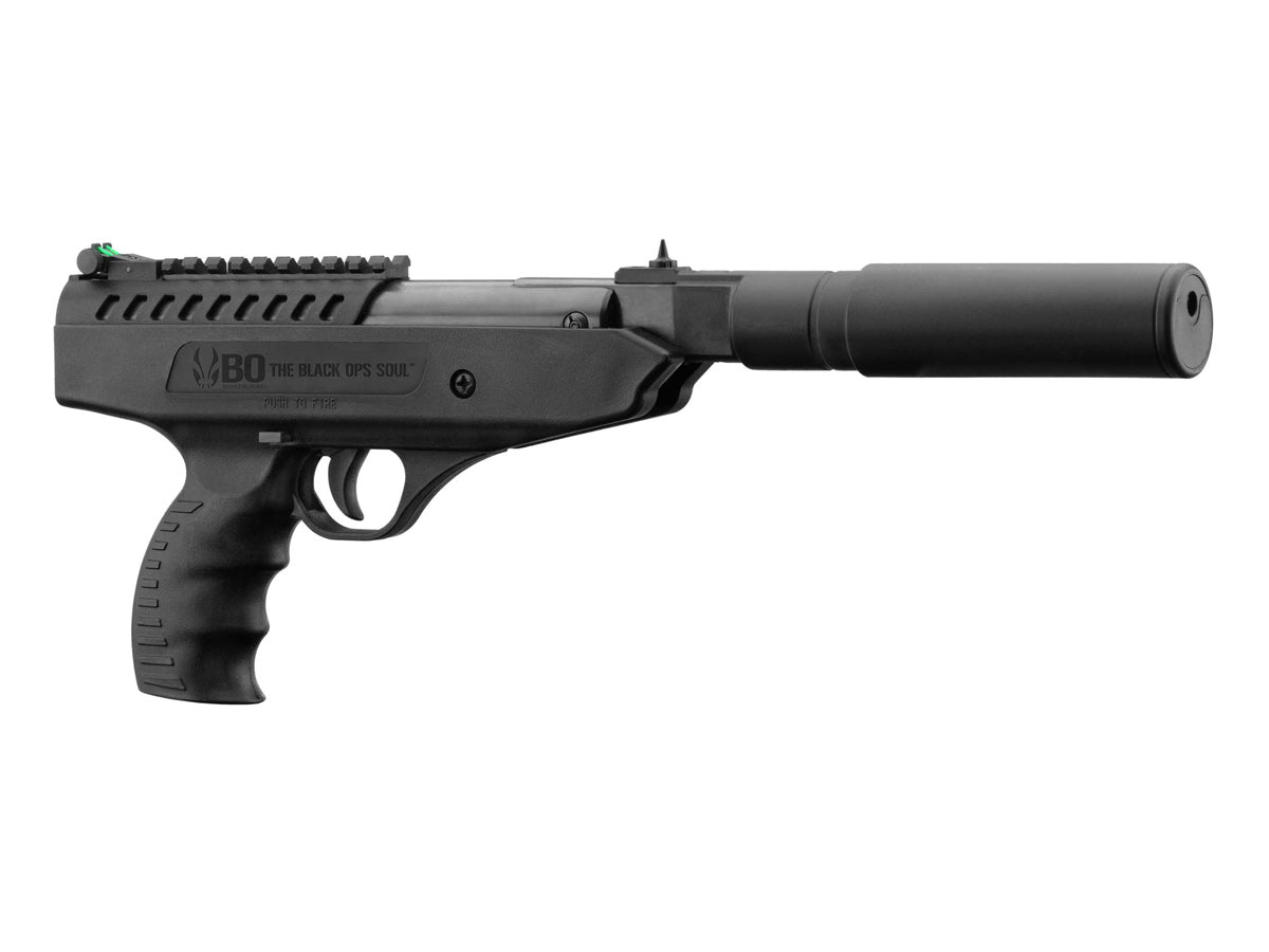 Pistola Langley de cañón abatible con silenciador BLACKOPS de 5,5 mm (0,22 pulgadas) y 7 J