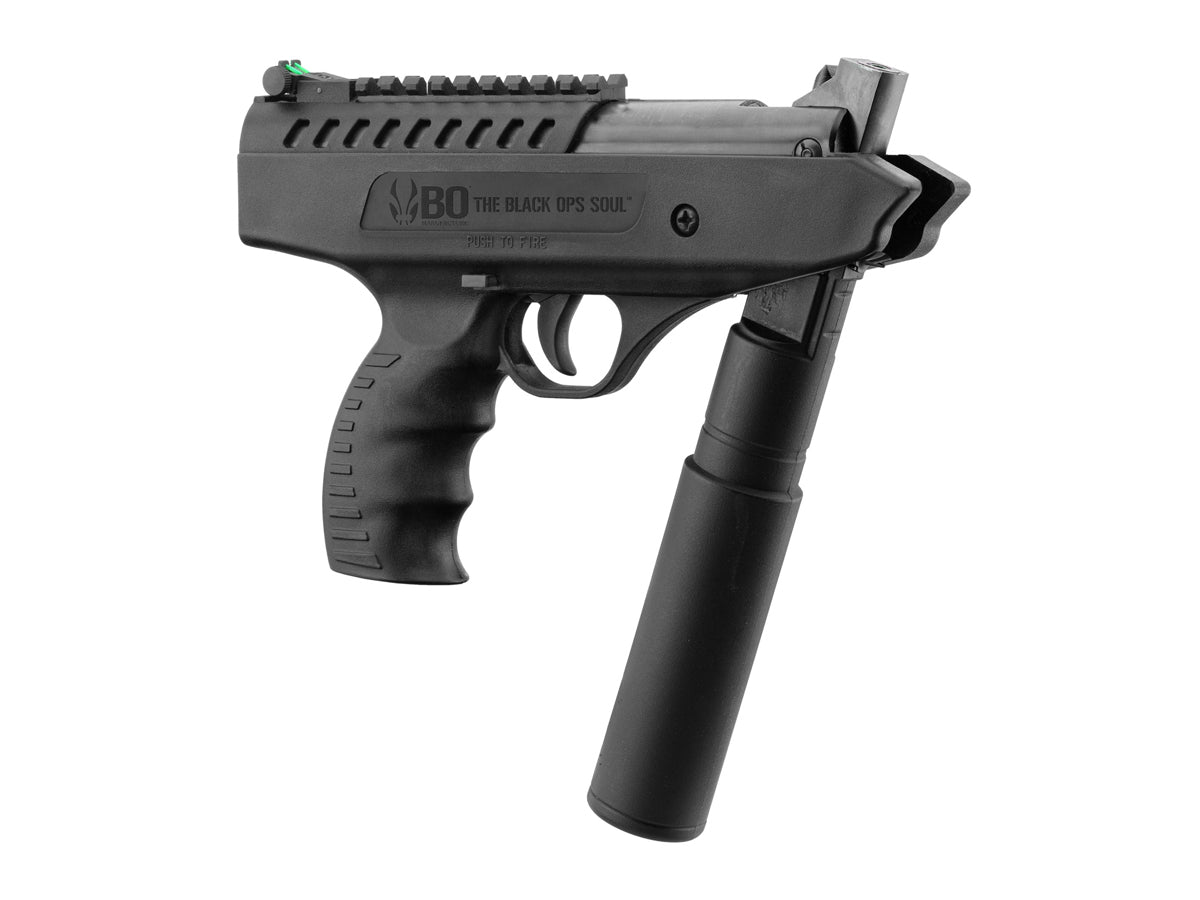 Pistola Langley de cañón abatible con silenciador BLACKOPS de 5,5 mm (0,22 pulgadas) y 7 J