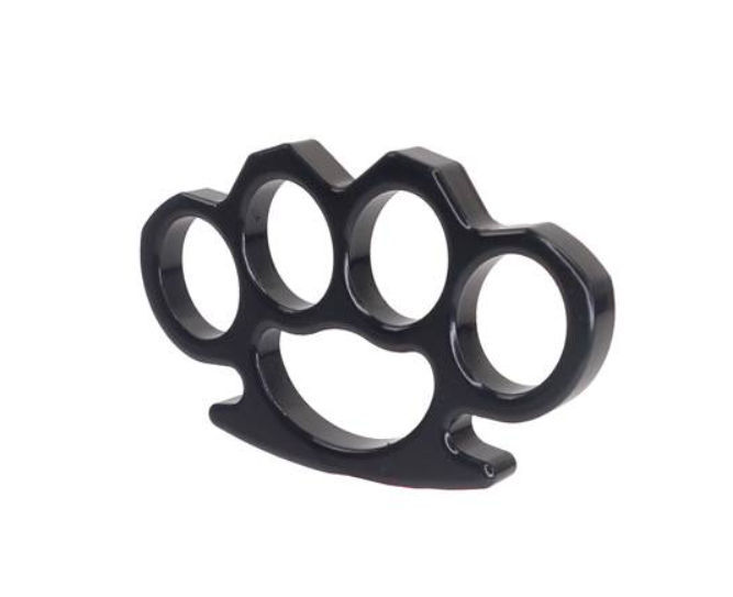 Poing américain Metal Noir 150gr avec étui ceinture nylon