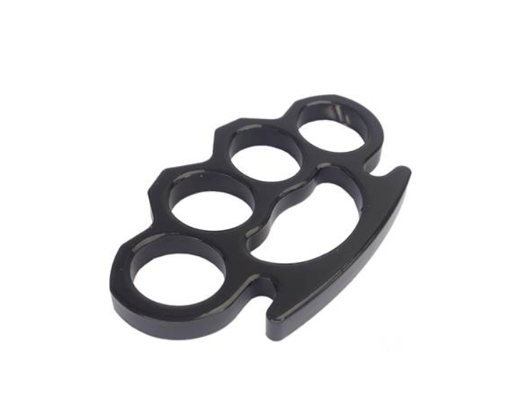 Poing américain Metal Noir 150gr avec étui ceinture nylon