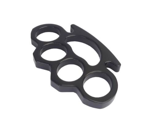 Poing américain Metal Noir 150gr avec étui ceinture nylon