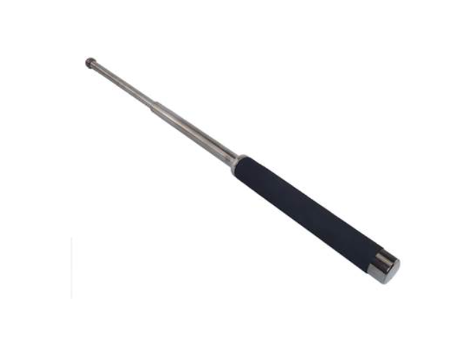 Matraque Téléscopique Acier Grip Mousse 21 pouces Noir chrome