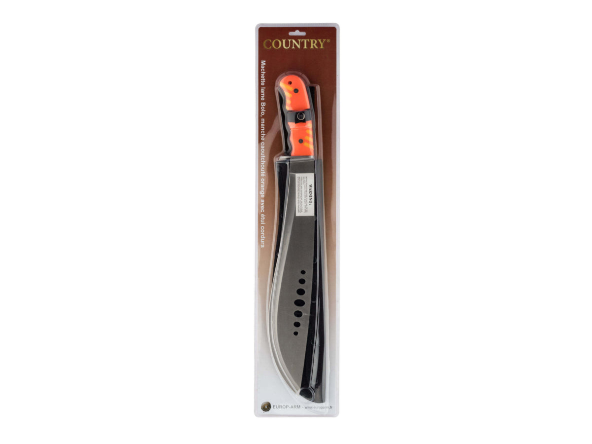 Machete 53cm mango naranja + funda de cordura