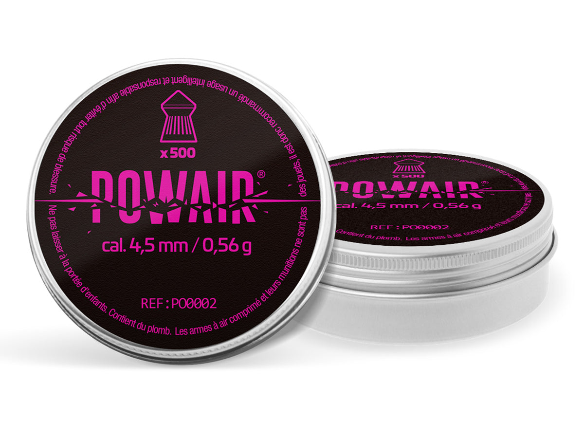 Perdigones Powair de 4,5 mm y 0,56 g (500 unidades)