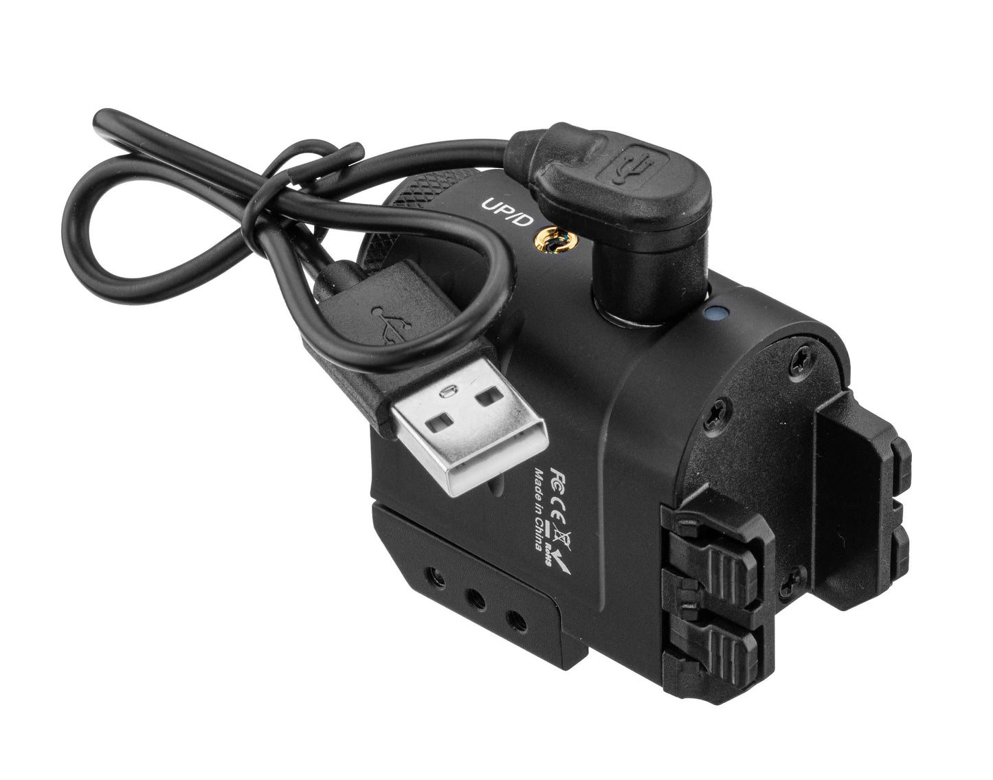 Linterna táctica Skywoods de 360 lúmenes y láser verde IP66 con USB magnético