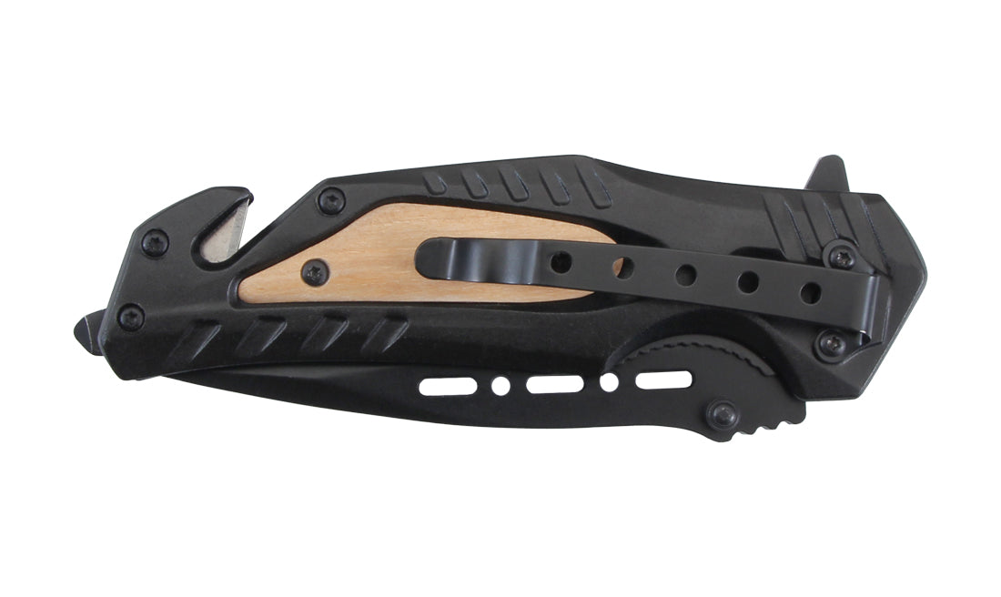 Navaja plegable Stinger Bora ST3 de 9,7 cm con cortador/clip para cinturón