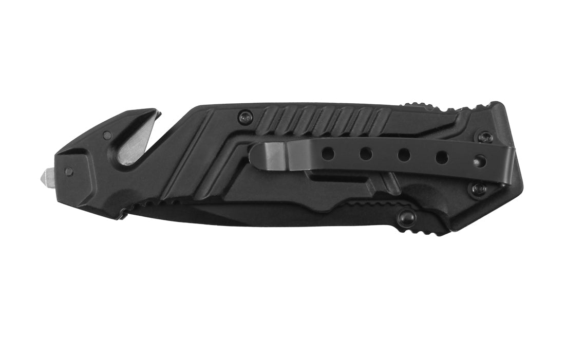 Navaja plegable Stinger Bora ST4 de 8,7 cm con hoja de corte, clip para cinturón y freno