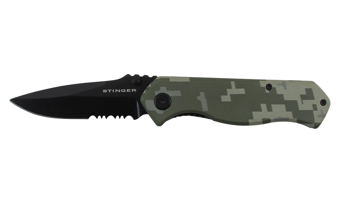 Navaja plegable Stinger Bora ST5 de 8,2 cm con clip para cinturón