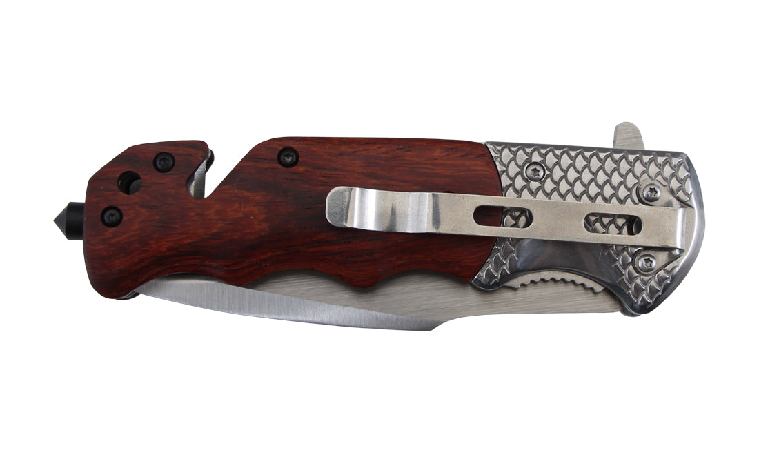 Cuchillo de hoja fija Stinger Mistral ST2 de 10,7 cm con funda