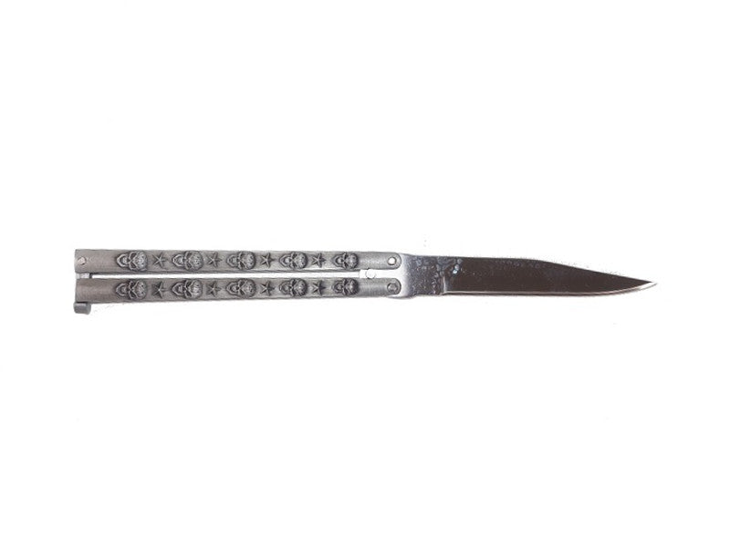 Navaja mariposa calada gris, hoja de 7 cm