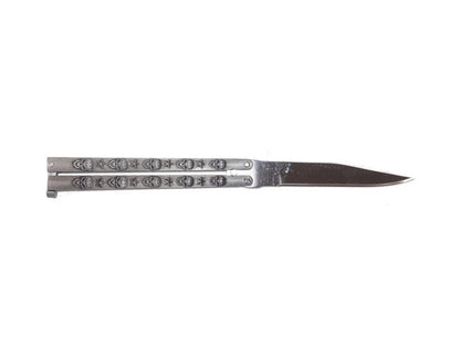 Navaja mariposa calada gris, hoja de 7 cm