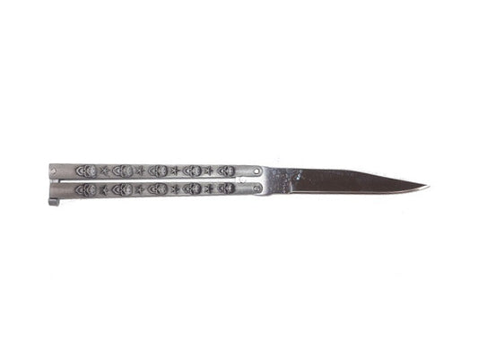 Navaja mariposa calada gris, hoja de 7 cm