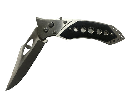 Cuchillo automático gris y negro - Hoja de 9 cm