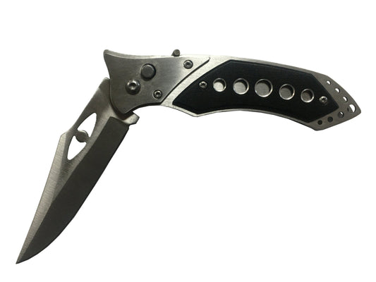 Cuchillo automático gris y negro - Hoja de 9 cm