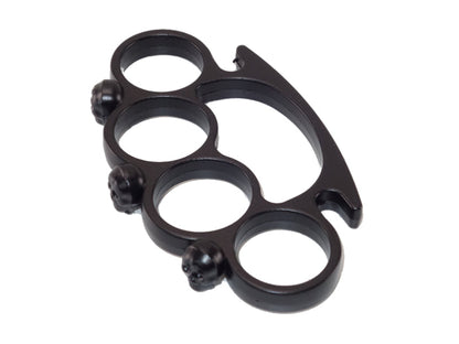 Poing américain Métal 3 Crânes Noir