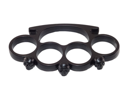 Poing américain Métal 3 Crânes Noir