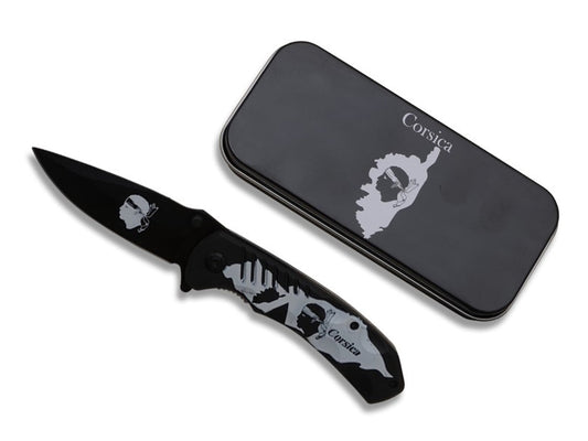 Cuchillo corso, hoja de 8,5 cm - Caja de metal