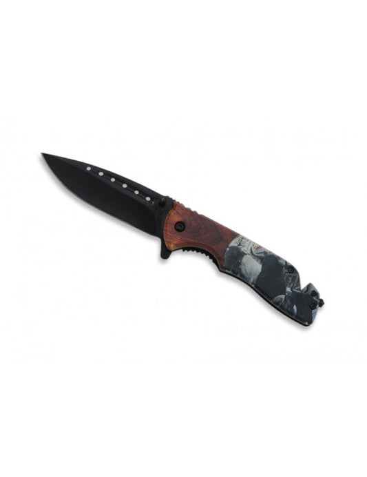 Cuchillo Toro de Camarga con cortador de cinturón hoja de 9 cm
