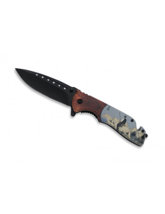 Cuchillo de caballo de Camarga con cortador de cinturón, hoja de 9 cm