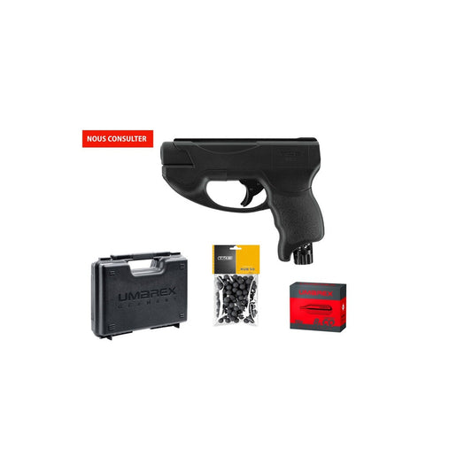PAQUETE LISTO PARA DISPARAR TP50C T4E CAL 50 - 7,5 J (100 BOLAS, 10 CARTUCHOS DE CO2, ESTUCHE)