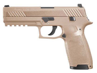 Pistola Sig Sauer P320 de 4,5 mm con retroceso metálico FDE 2,8 J +2 cargadores