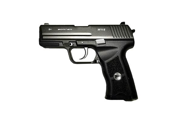 Borner W118 Noir 4.5mm bb CO2 Blowback Full Metal 3J