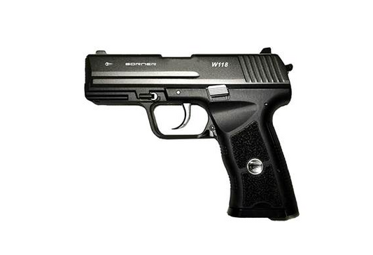Borner W118 Noir 4.5mm bb CO2 Blowback Full Metal 3J