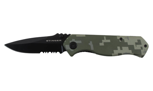 Navaja plegable Stinger Bora ST5 de 8,2 cm con clip para cinturón