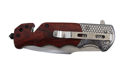 Cuchillo de hoja fija Stinger Mistral ST2 de 10,7 cm con funda